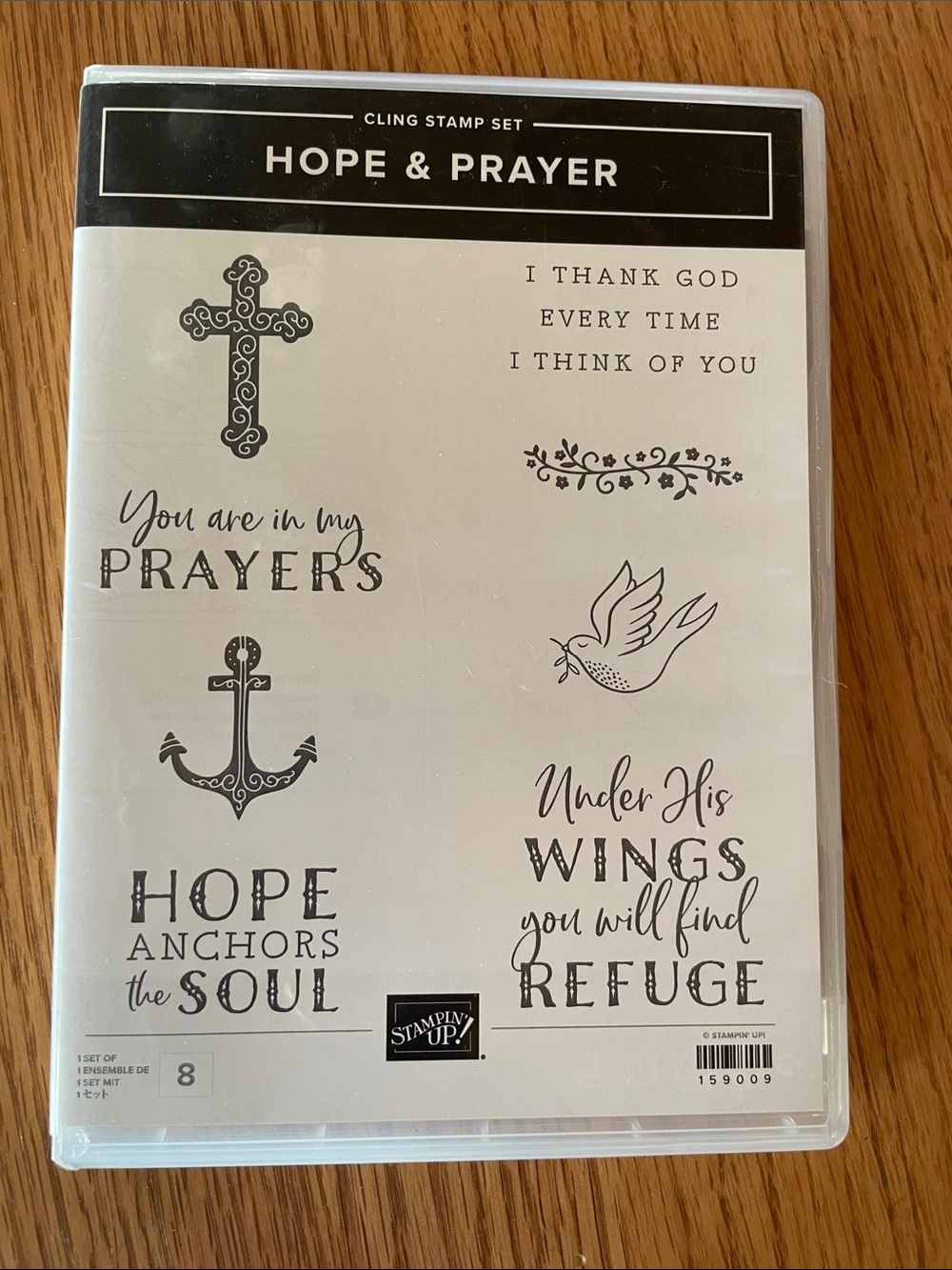 Stampin' Up! Hope & Prayer Cling Stamp Set - Black